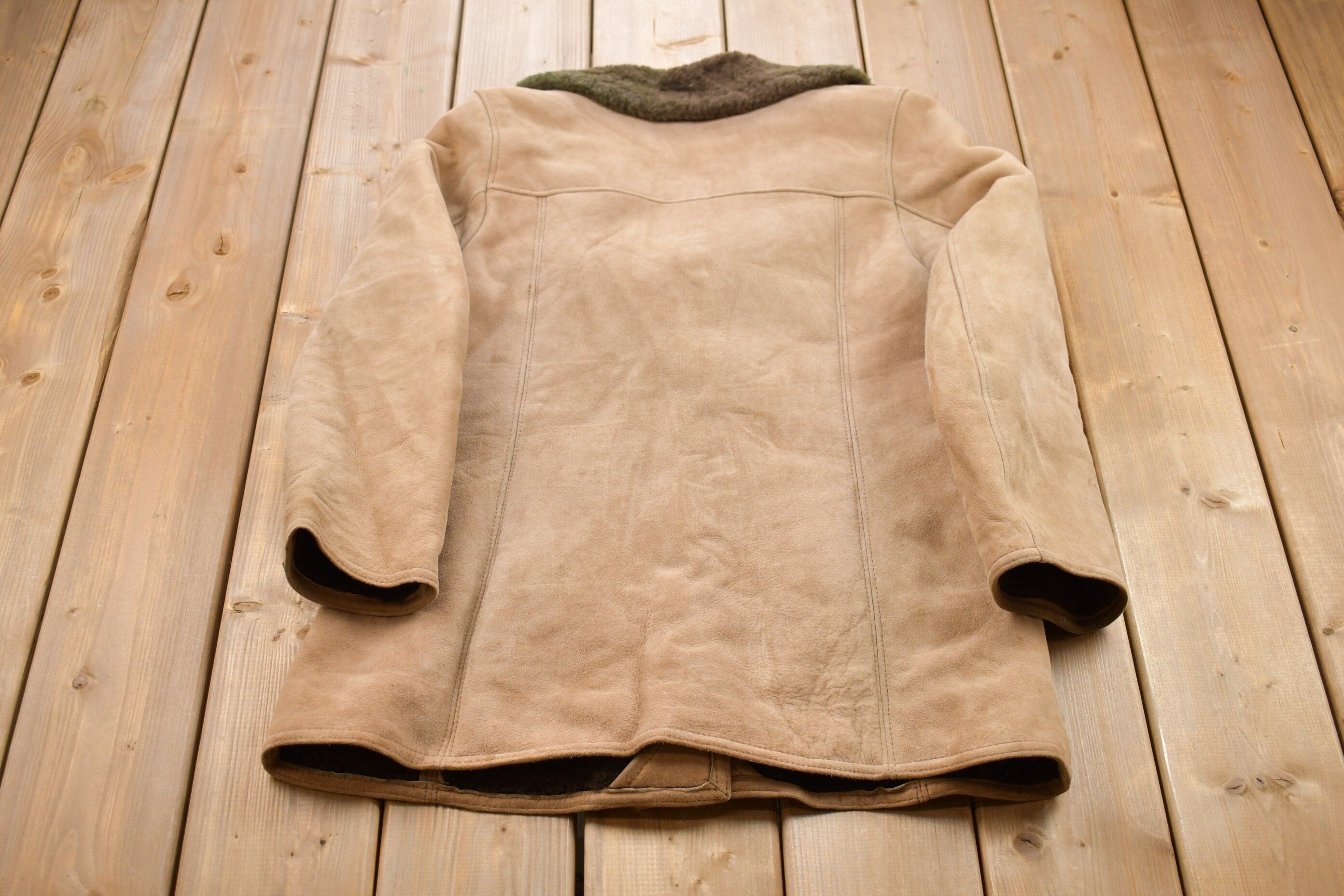 Vintage 1980s Morlands Lambskin Shearling Leather Jacket
