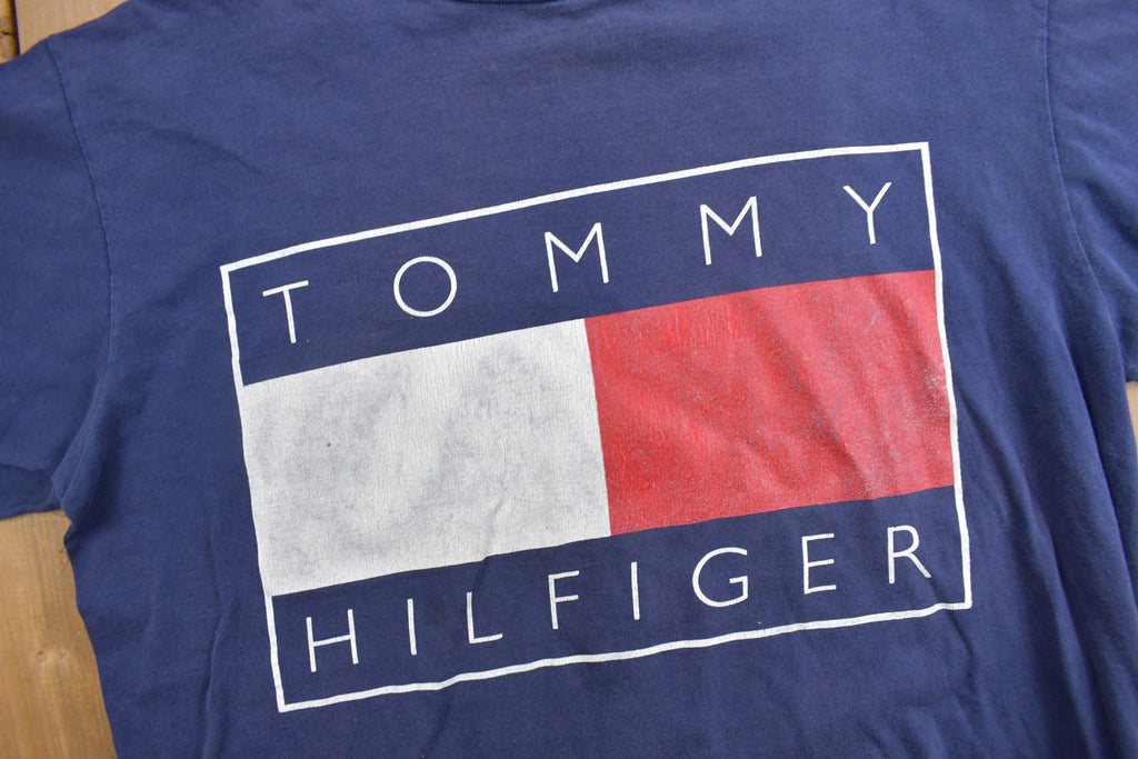 Vintage 1990s Tommy Hilfiger Big Flag Graphic T Shirt