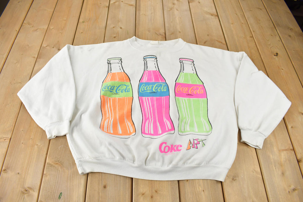 Vintage 1980s Coca Cola Art Graphic Crewneck Sweatshirt