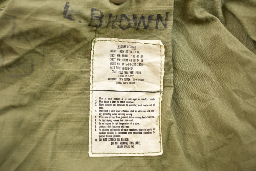 Vintage 1987 Cold Weather Field Coat