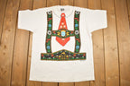 Vintage 1990s Festive Santa Claus Graphic T Shirt