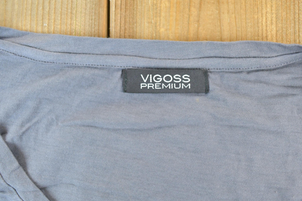 Women Vintage Vigoss Premium Y2K T-Shirt / Vigoss Grunge Skull Print / Contrast Stitch / Internet Famous Clothing / Over Dyed