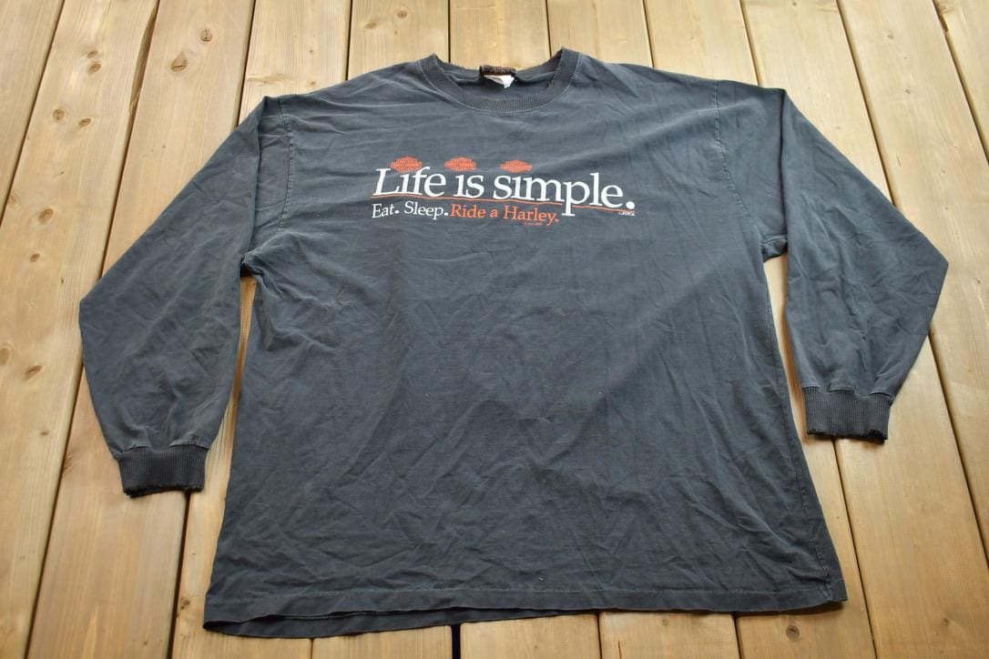 Vintage 1990s Harley Davidson Longsleeve Shirt