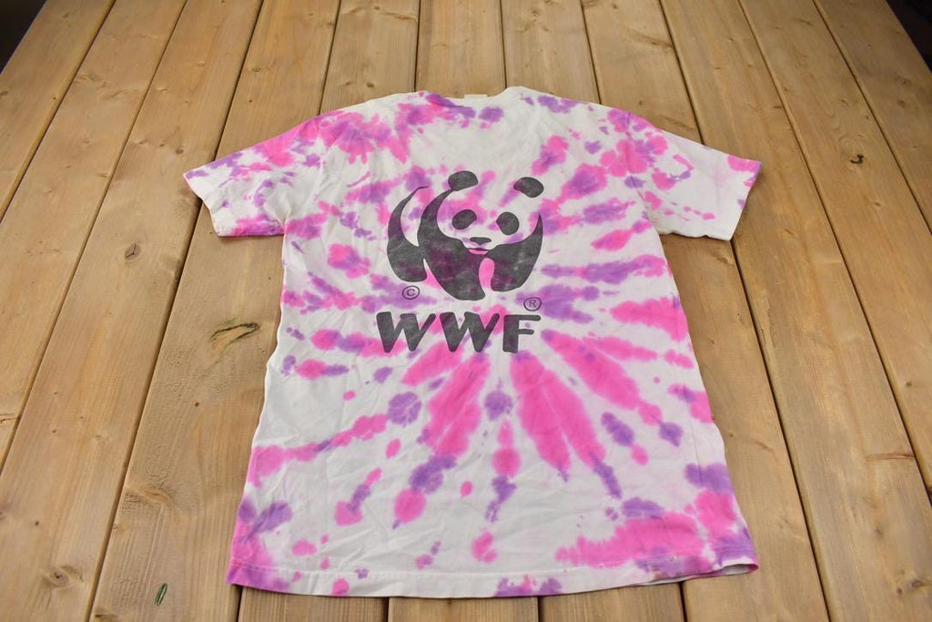 Vintage 1990s Canadian Wildlife Tie Dye Graphic T-Shirt Size Medium