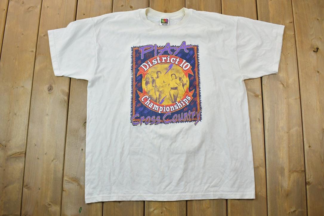 Vintage 1990s District 10 Championships Souvenir T-Shirt  Streetwear  Made In USA  Vacation Tee  Travel T Shirt
