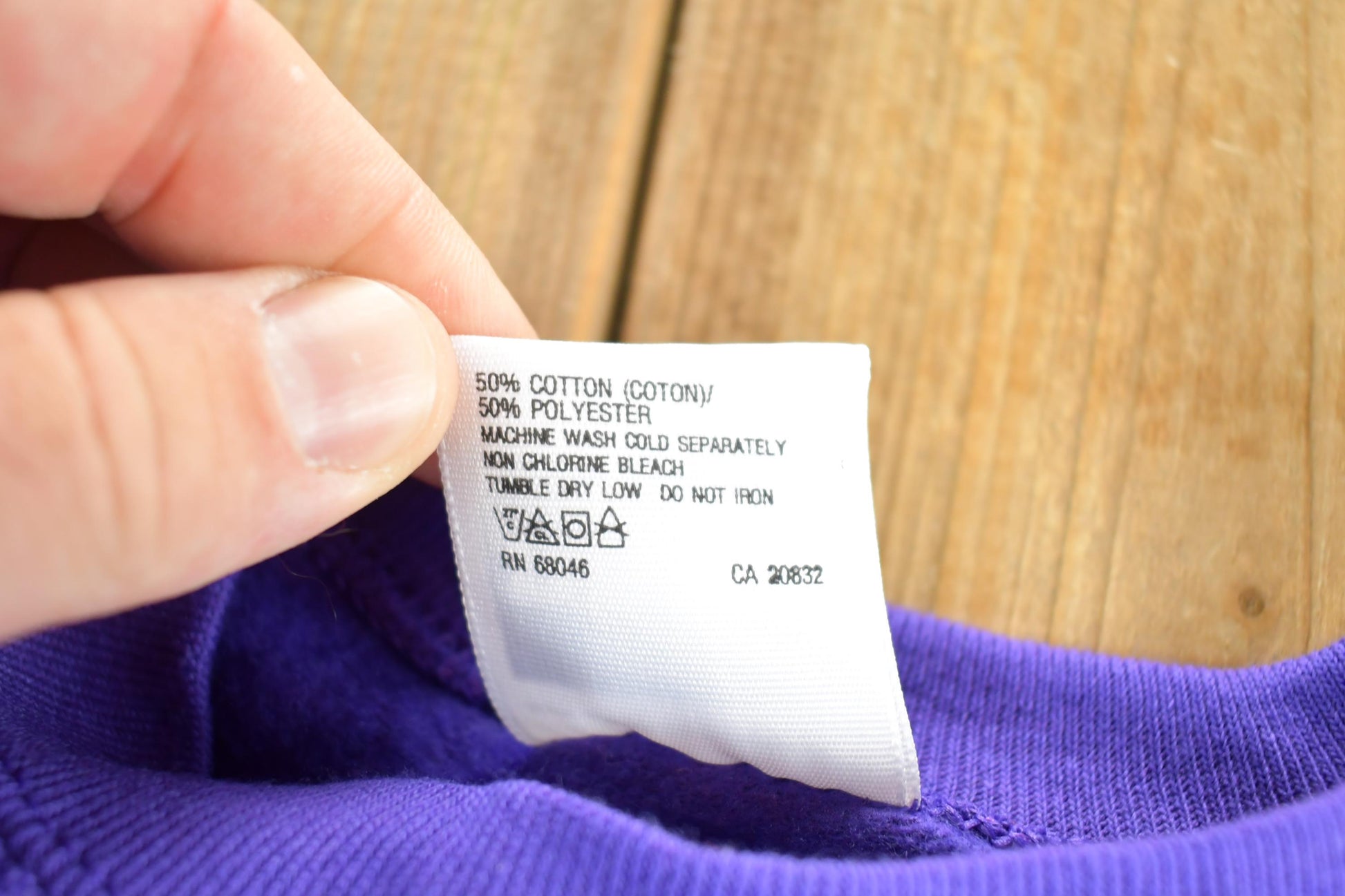 Vintage 1990s Blank Purple Crewneck Sweatshirt Mens XXL