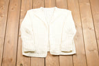 Vintage 1990s Hand Knit Cardigan Sweater