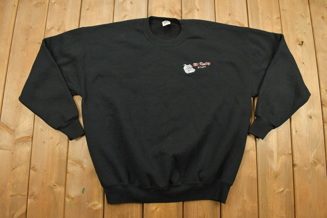 Vintage 1990s McKinley Staff Graphic Dog Crewneck Sweatshirt
