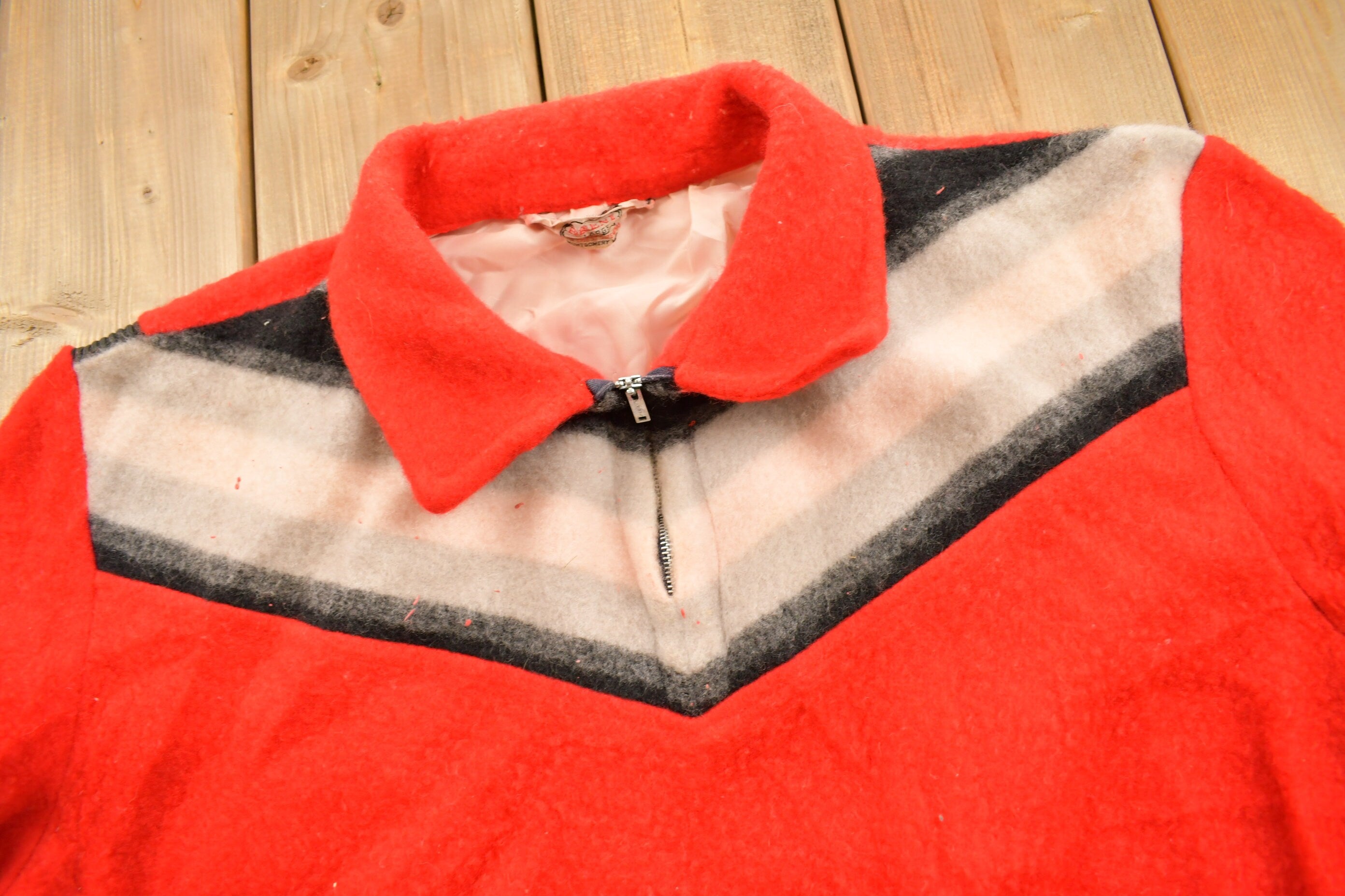 Vintage 1960s Montgomery Ward Quarter Zip Sweater