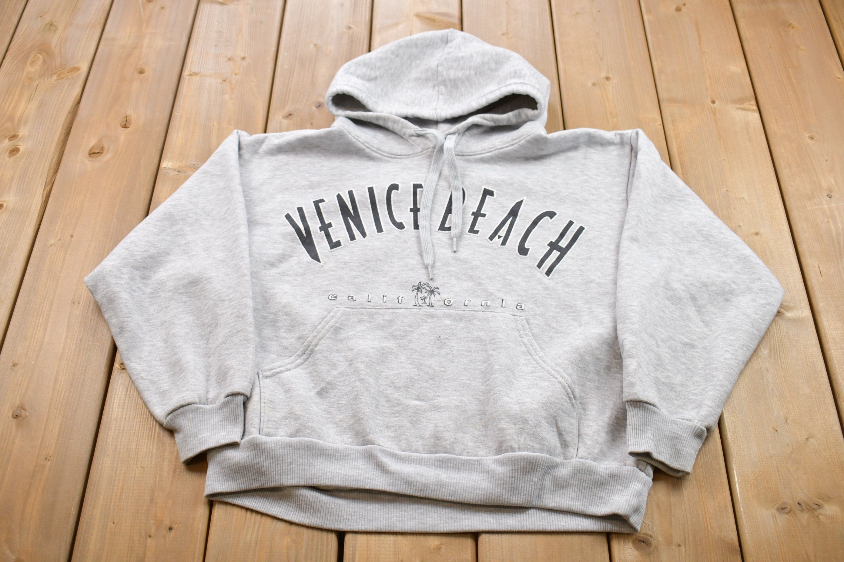 Vintage 1990s Hill Venice Beach Embroidered Graphic Hoodie 90s Hoodie