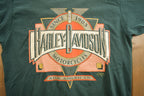 Vintage 1991 Harley Davidson Motorcycles Keys Cycle Florida Single Stitch Graphic T-Shirt Made In USA