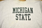 Vintage 1980s Michigan State University Champion Reverse Weave Warmup Crewneck