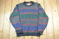 Vintage 1980s St Michael Abstract Pattern Knit Crewneck Sweater