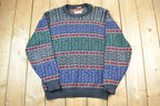 Vintage 1980s St Michael Abstract Pattern Knit Crewneck Sweater