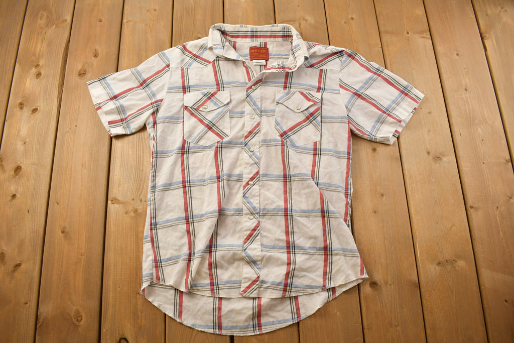 Vintage 1990s Rustler Plaid Flannel Button Up Shirt