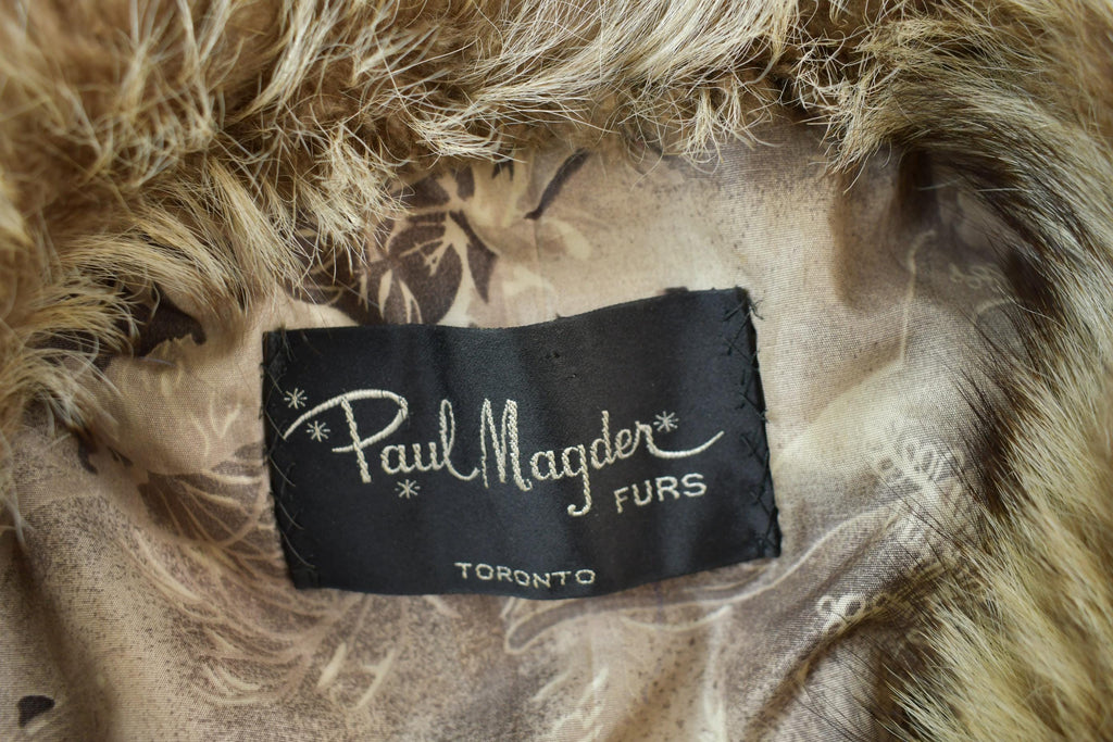 Vintage 1970s Paul Magden Furs Full Length Raccoon Fur Coat