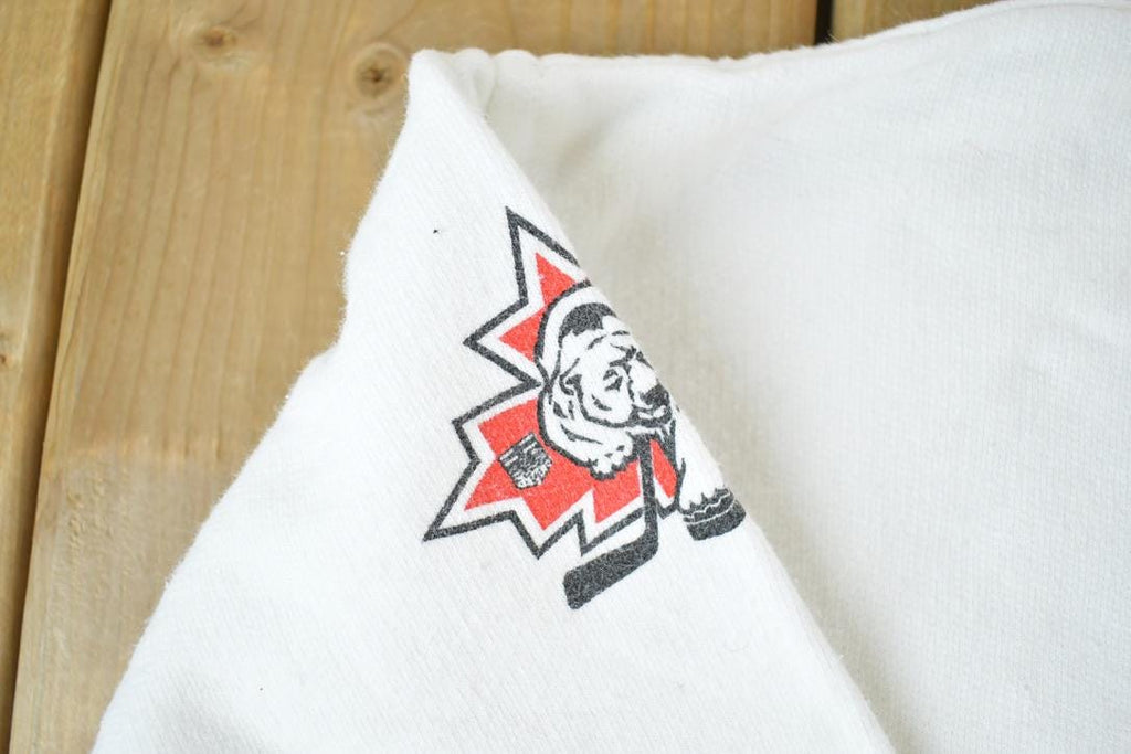 Vintage 1990s Edmonton Elite Hockey AOP Souvenir Crewneck Sweatshirt Made In USA  90s Crewneck  Souvenir Sweater  Streetwear  Travel