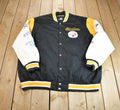 Vintage 2000s NFL Pittsburgh Steelers 6x Super Bowl Champion Embroidered Varsity Jacket Made In USA