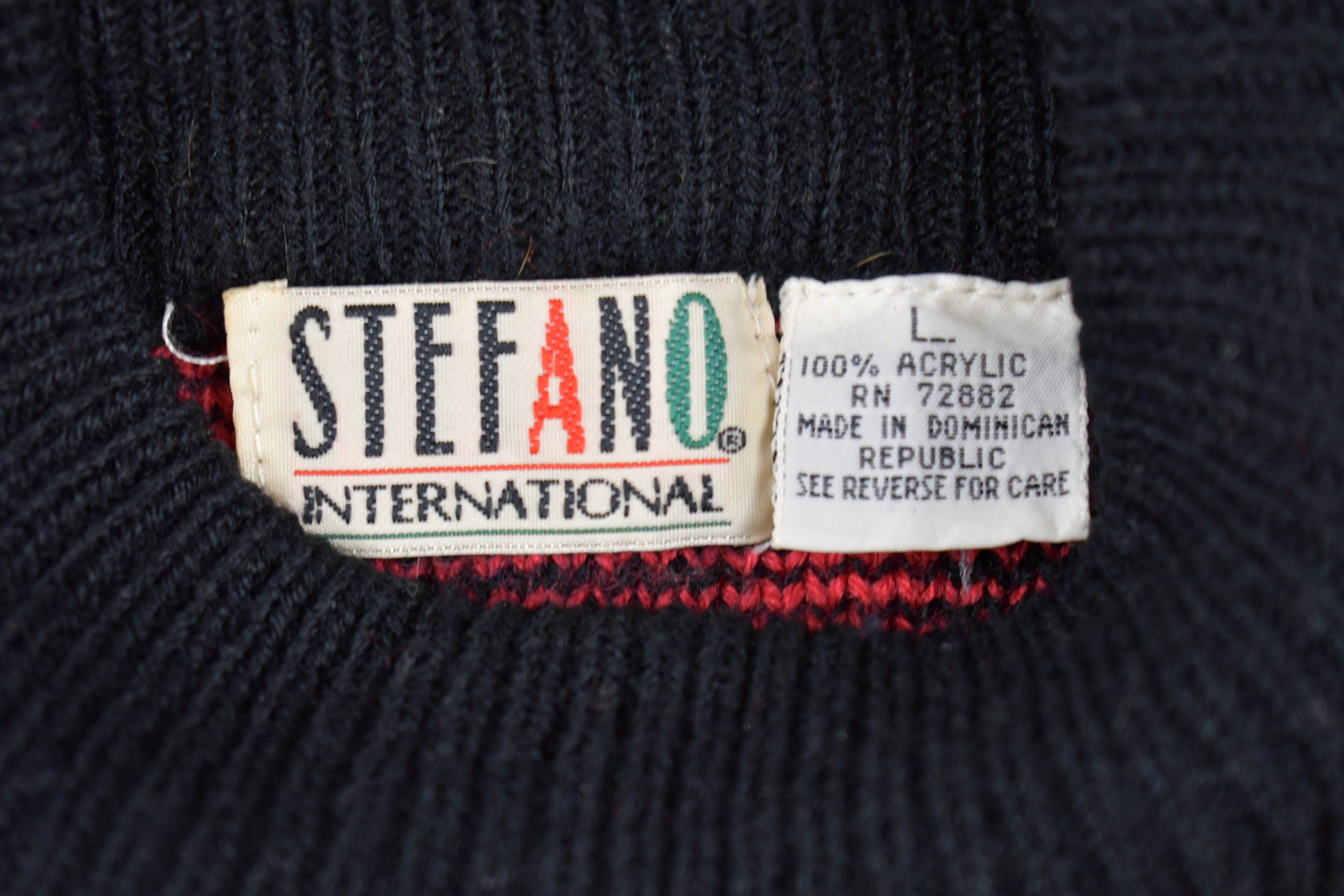 Vintage 1990s Knitted Colorful Crewneck Sweater