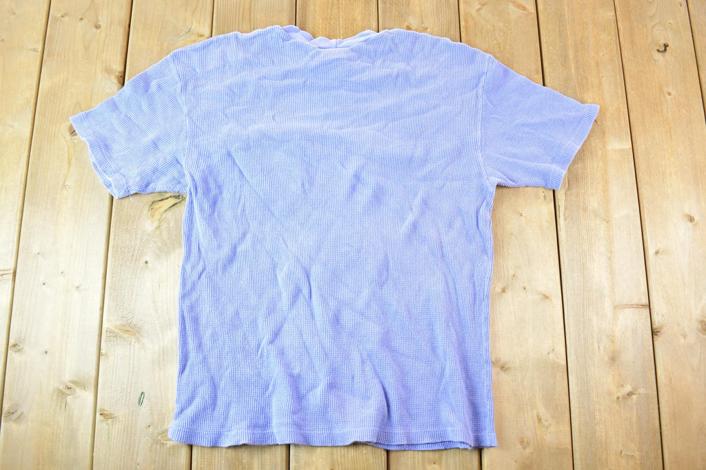 Vintage 1990s Thermal Pocket Blank Souvenir T-Shirt Women's L  Made In USA  Vintage Vacation Tee  Rare Destination Tee  Summer Shirt