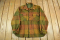 Vintage 1960s 1970s Wool Flannel Button Up Shirt Jacket Men's XL