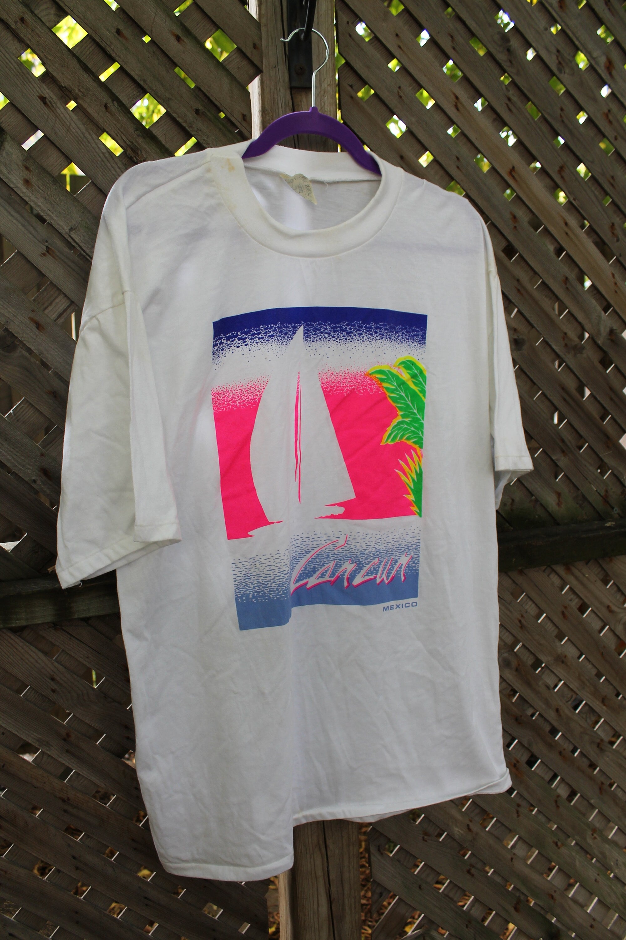 Vintage 1990s Cancun Mexico Souvenir T Shirt