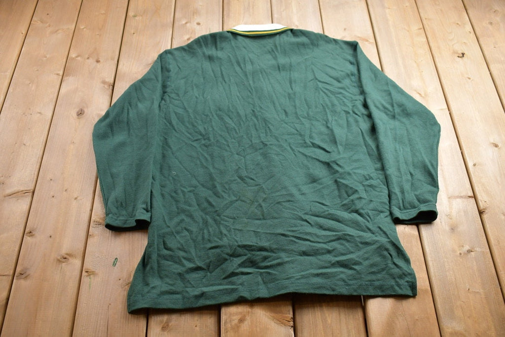 Vintage 1990s Green Bay Packers NFL Button Up Collared Sweatshirt