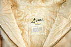 Vintage 1960s Lydia Fashions Tribal Art Fur Hooded Coat Women's M-L