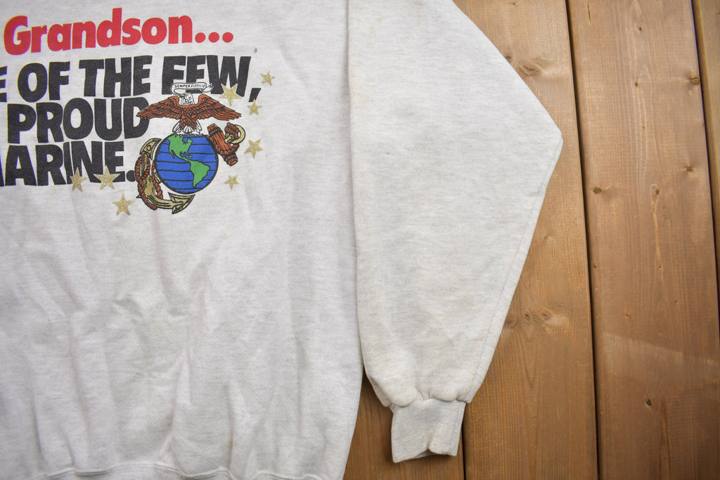 Vintage 1990s Grandparent Marine Graphic Crewneck Sweater /