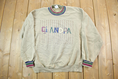 Vintage 1990s Cute Grandpa Crewneck Sweater