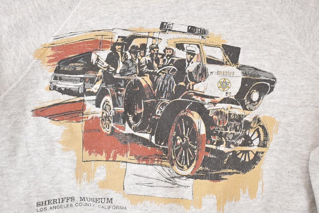 Vintage 1990s Sheriff's Museum Los Angeles California Graphic Print Crewneck Sweatshirt Men's M