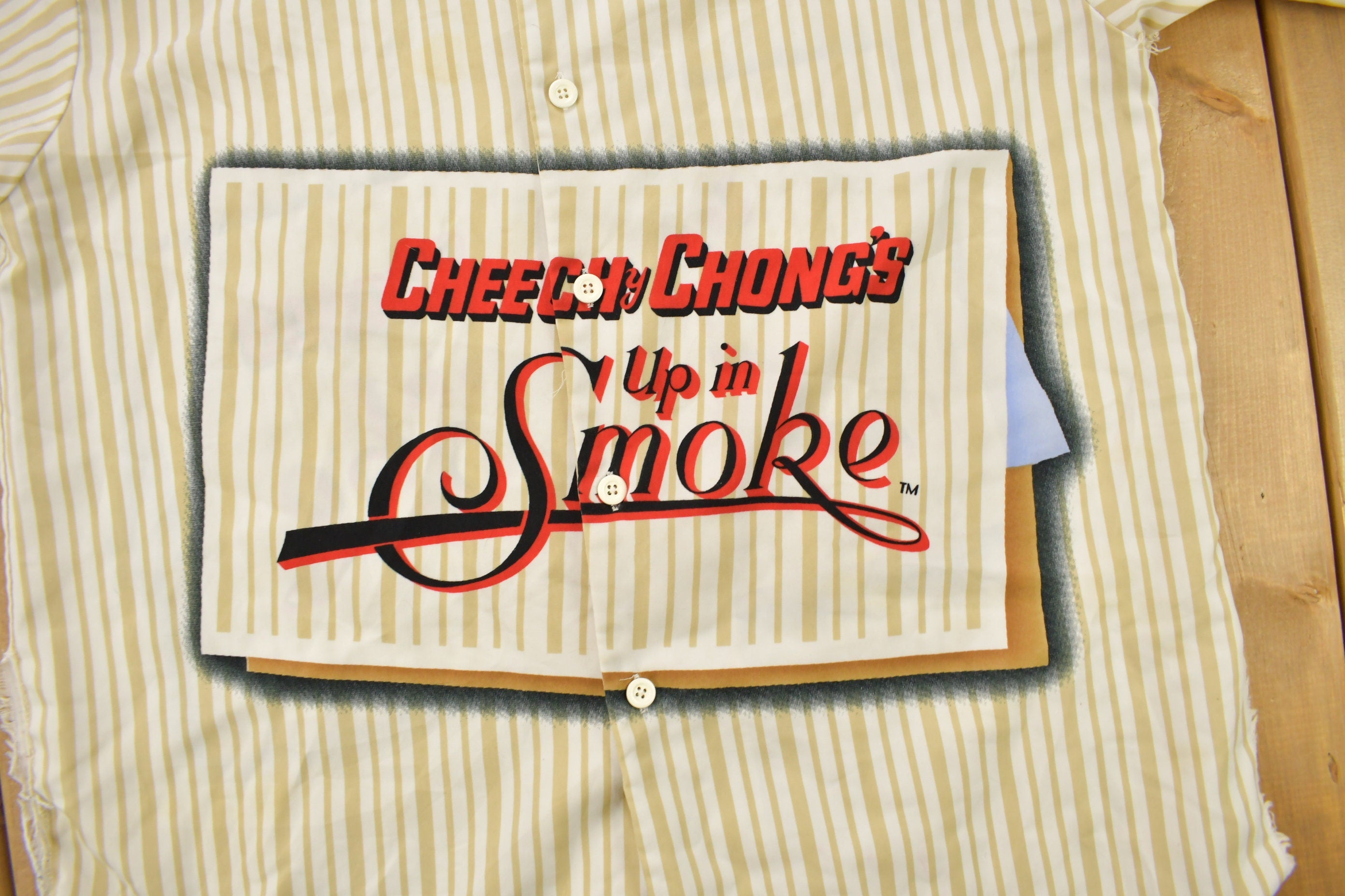 Vintage 1990s Cheech And Chong Up In Smoke Button Up Shirt