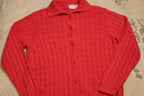 Vintage 1990s 3D Knit Cardigan Sweater