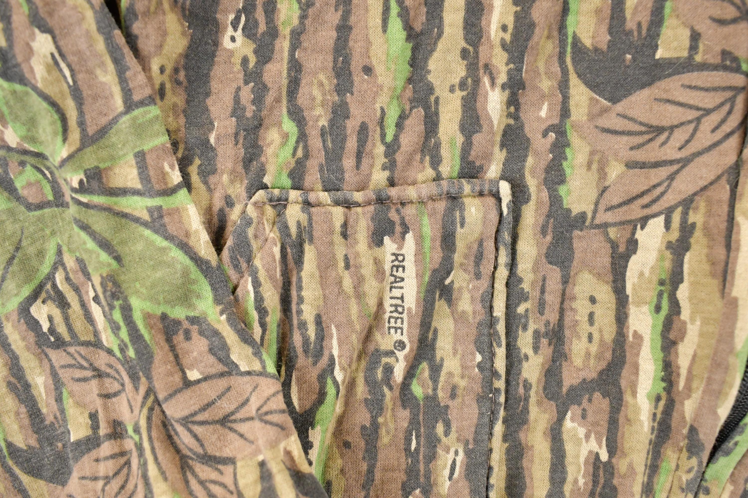Vintage 1980s Walls Blizzard Pruf Realtree Camo Full Zip Hoodie Sweatshirt Men's M