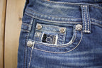 Vintage Y2K Miss Me Bedazzled Low Rise Jeans Size 26x31