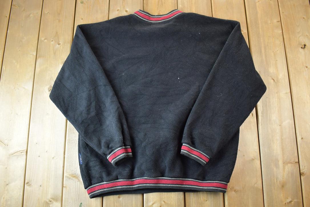 Vintage 1990s Kootenay Black Lager Quarter Zip Fleece Crewneck Sweatshirt / 90s Crewneck / Souvenir Sweater / Streetwear