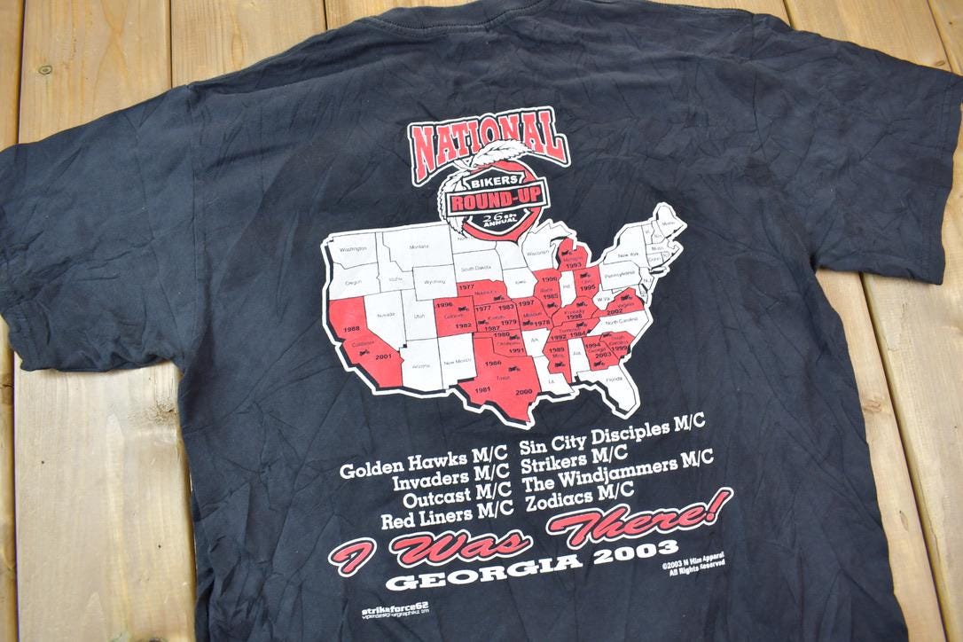 Vintage 2001 Bikefest Atlantic City South Carolina Graphic T Shirt