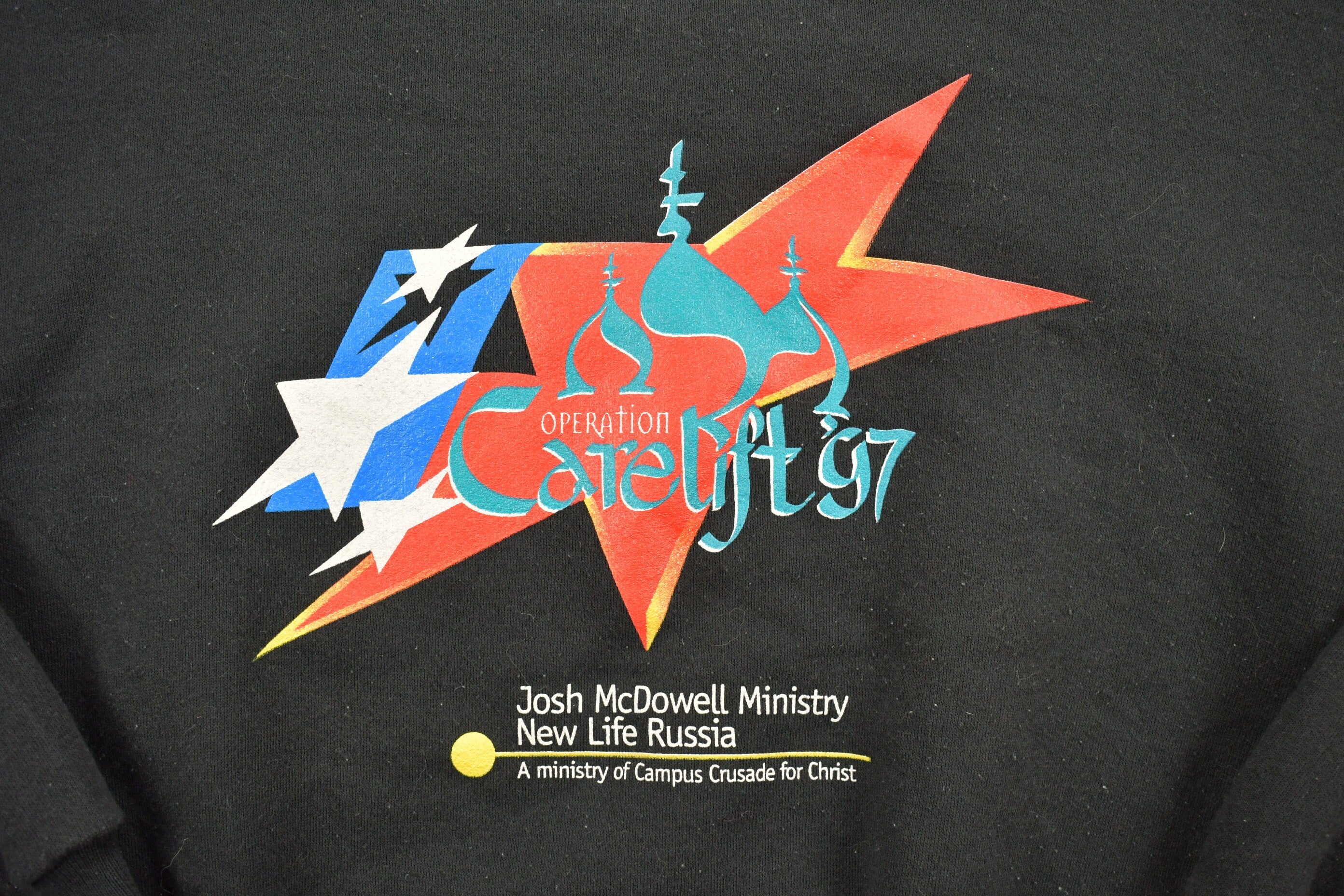 Vintage 1990s John McDowell Ministry Christian Themed Religious Sweatshirt