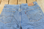 Vintage 1990s Levi's 550 Relaxed Fit Denim Blue Jean Shorts Men's 38 / 90s Jorts / Streetwear / Hypebeast / Street Style