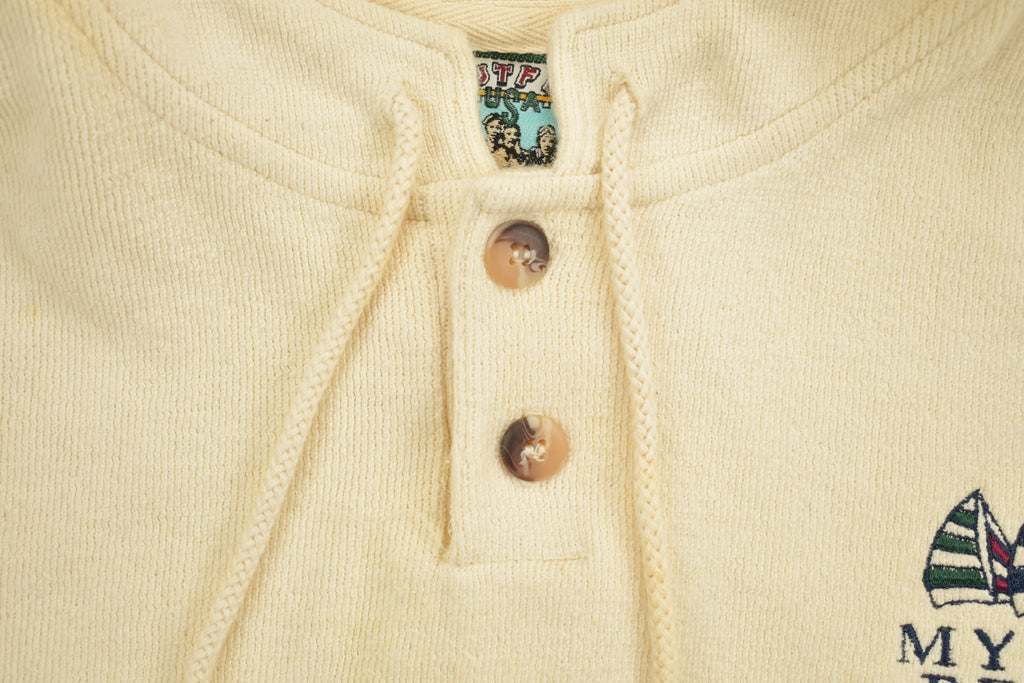 Vintage 1990s Outfit USA Quarter Button Sweatshirt