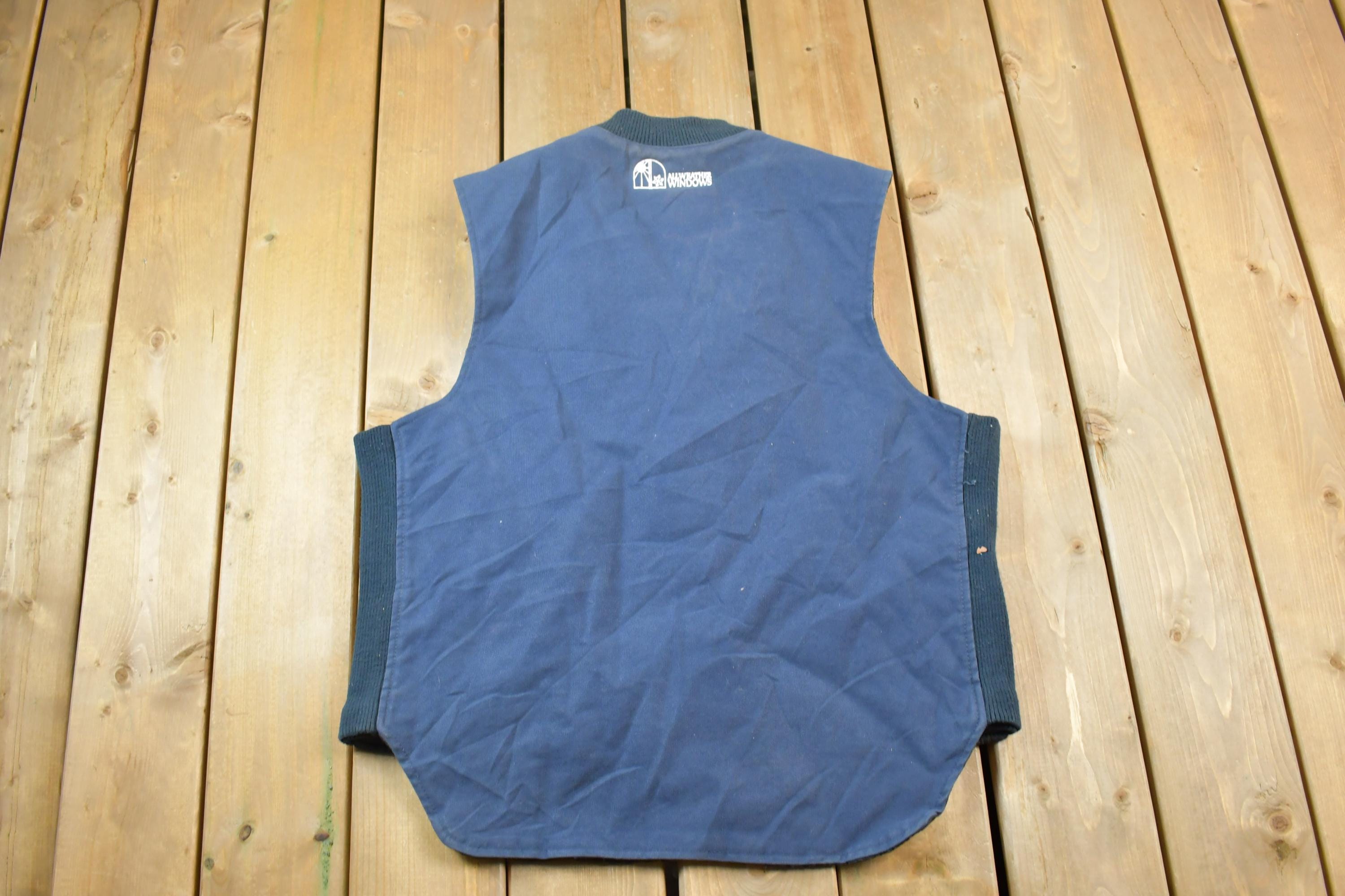 Vintage 1990s Tough Duck Distressed Work Vest Jacket Made In Canada