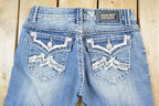 Vintage Y2K Miss Me Bedazzled Low Rise Jeans Size 26x31