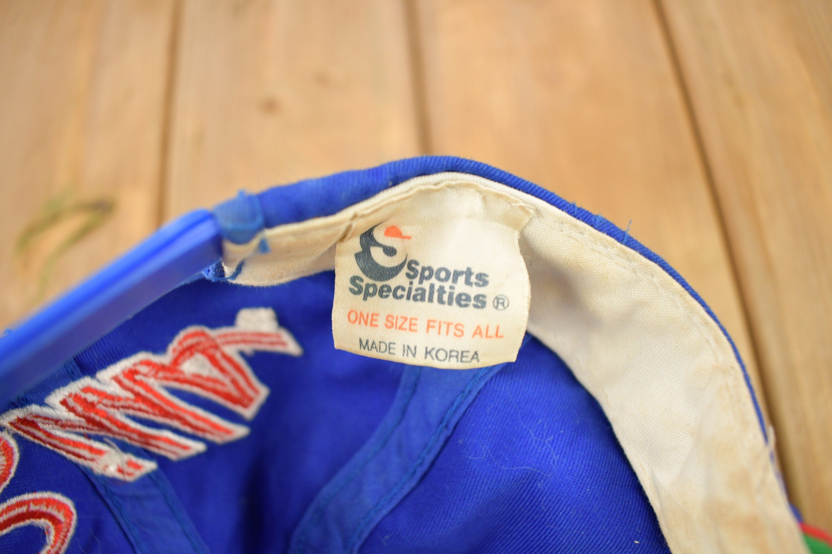 Vintage 1990s Buffalo Bills NFL Sports Specialties Double Line Script Snap Back Hat