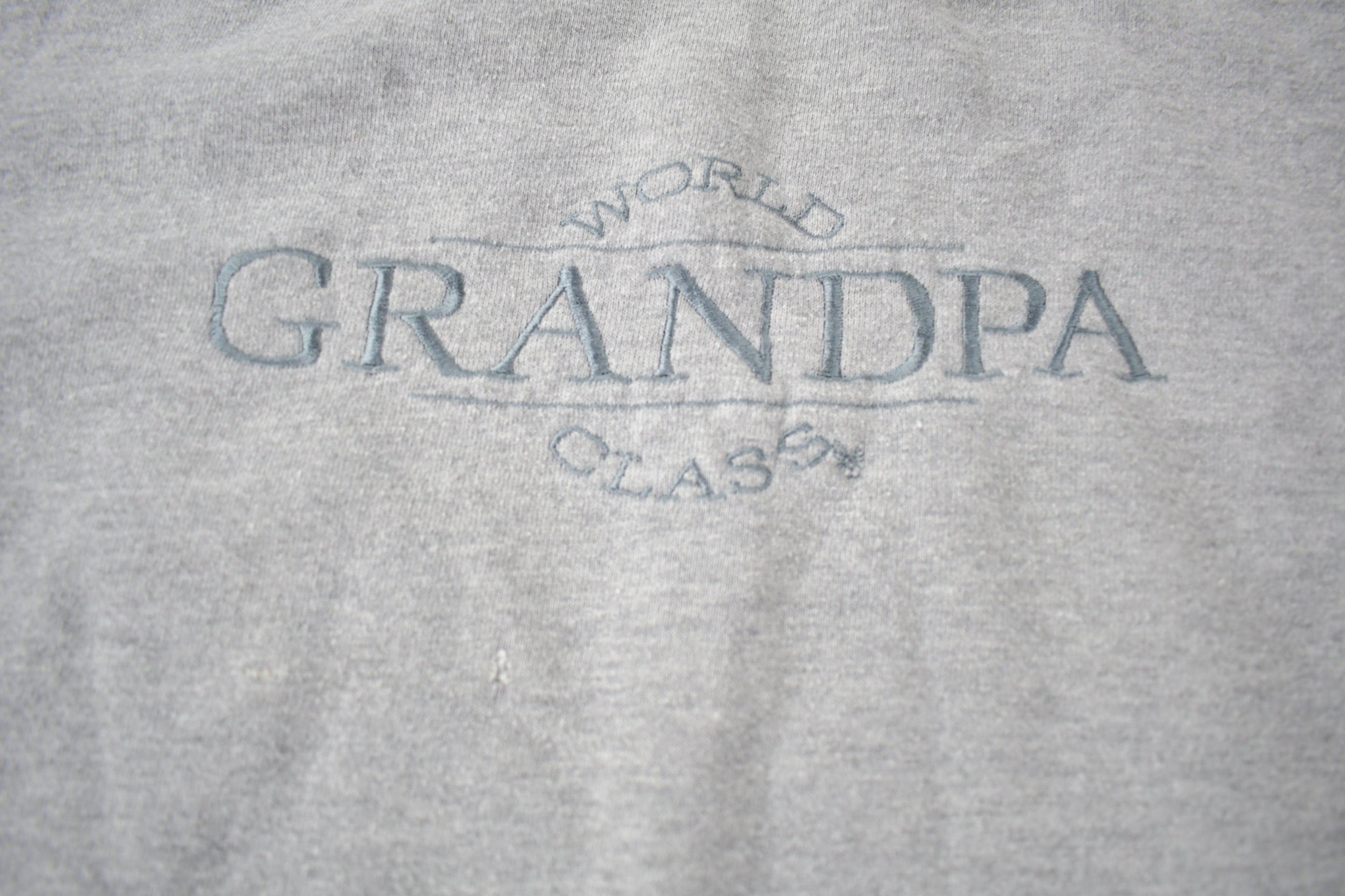 Vintage 1990s World Class Grandpa Embroidered Crewneck Sweatshirt Made In USA