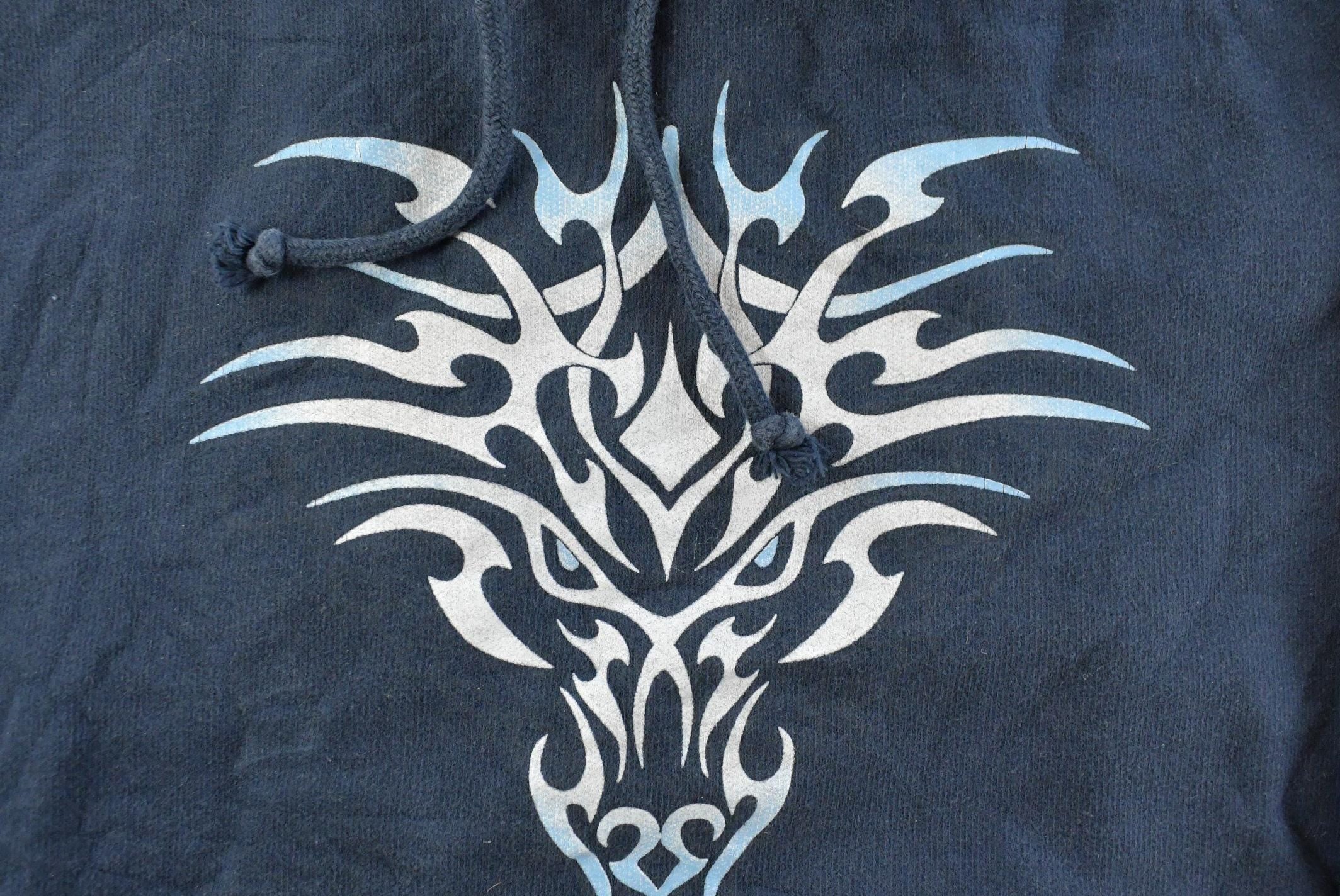 Vintage Y2K Streetwear Dragon Logo Skateboarding Hoodie Sweatshirt Men's L / 2000s Skater Sweater
