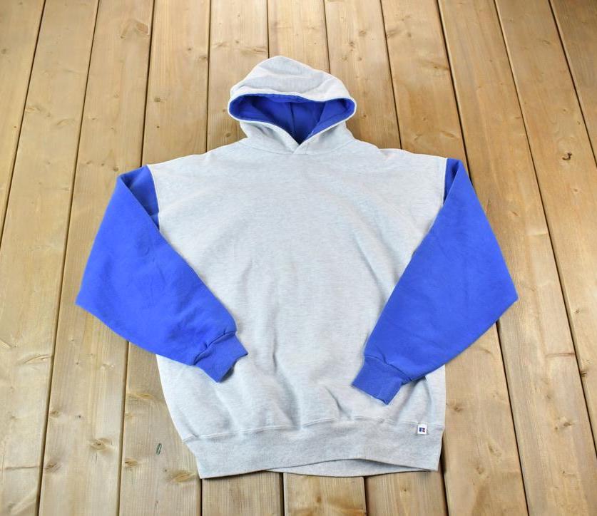 Vintage 1990s Russell Athletics Colour Block Graphic Hoodie