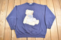 Vintage 1990s Cute Teddy Bear and Kitten Graphic Crewneck