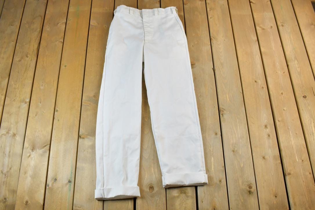 Vintage 1990s White Work Pants Size 30