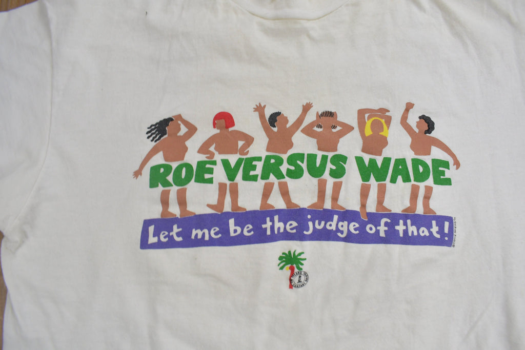 Vintage 1980s ROE Versus WADE Graphic T Shirt