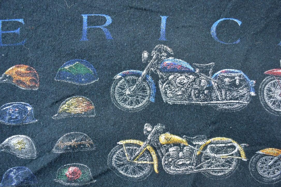 Vintage 1990s American Traditions Motorcycle Crewneck Sweatshirt